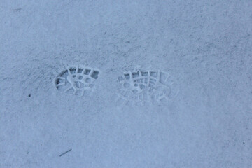 Boot track in snow