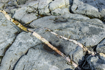 Rock texture and surface background. Cracked and weathered natural stone background.