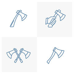 Set of Ax outdoor logo design vector template, Outdoor logo design concept, Icon symbol