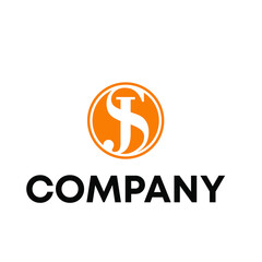 Obraz premium letter SJ logo