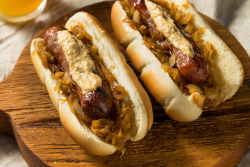 Homemade Bratwurst Sausage Sandwiches