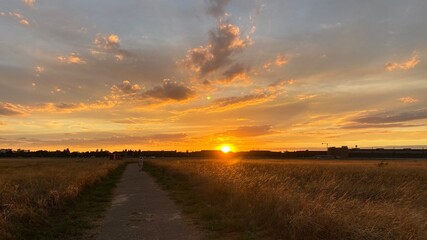sunset in Tempelhofer Feld