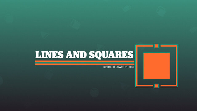 Stroked Lines and Squares Lower-Thirds