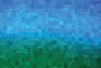 Light Blue, Green vector abstract mosaic pattern.
