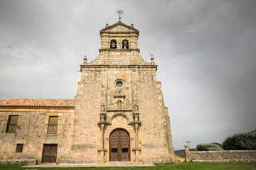 Fototapeta na wymiar hermitage of Our Lady of Miron (ermita del Miron) in Soria city, Castile and Leon, Spain