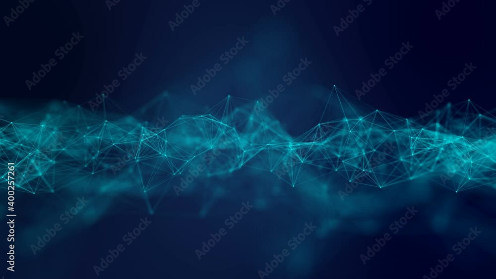 Fototapete abstract network background seamless loop 4k. global business network concept. high tech animation w