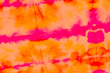 Fototapeta na wymiar Watercolor Print. Brushed Banner. Splash Banner.Tie Dye Shirt. Pink Bright Dirty Art Painting. Handmade Dirty Art. Aquarelle Texture. Wet Art Print. Yellow Tie Dye Pattern.