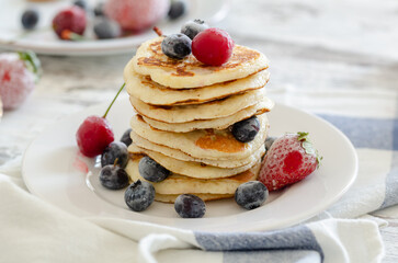 Pancakes with fruits