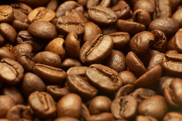 Background of roasted coffee beans 