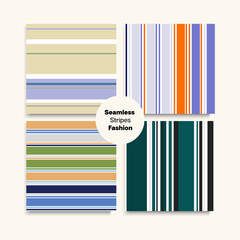 Sailor Stripes Seamless Pattern Set. Retro Lines