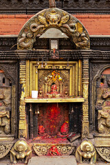 Small hindu temple at Bhaktapur Durbar Square