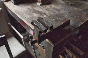 Workshop Table with Vice Grip
