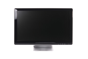 computer monitor with blank display on white background
