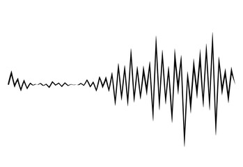 Black pulse music player. Audio wave logo. Sound equalizer element. Jpeg heart pulse banner. Medical illustration - obrazy, fototapety, plakaty
