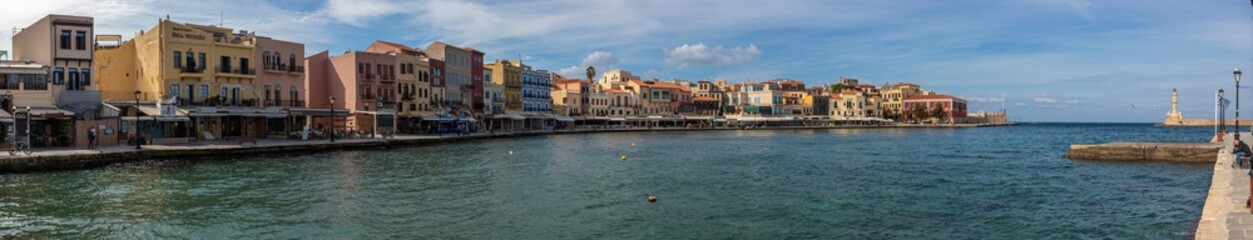 Fototapeta na wymiar Old Venetian Harbour, Chania, Crete, Greece