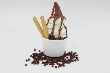 ice cream with chocolate