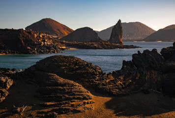 Lava Rocks and Leon Dormido in the Galapagos