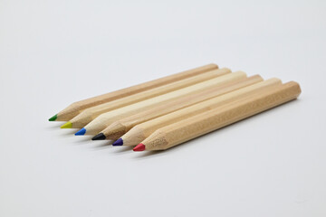 Fototapeta premium pencils on white background
