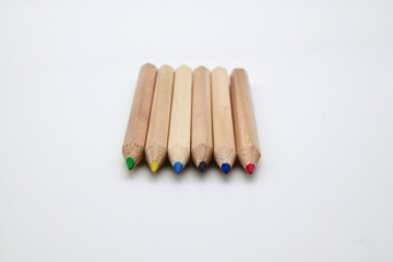 six color pencils
