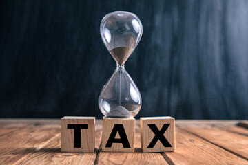 hourglass on tax