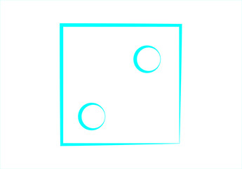 There is 2 dice. Vector illustration