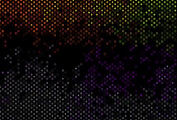 Dark Multicolor, Rainbow vector pattern with spheres.