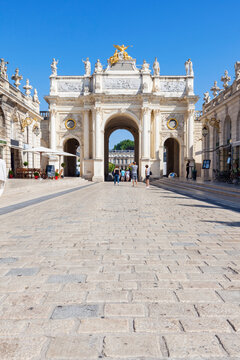 France, Grand Est, Nancy, Here Arch on Place Stanislas