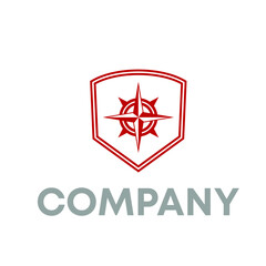 Fototapeta premium Shield Navigation Logo Design 