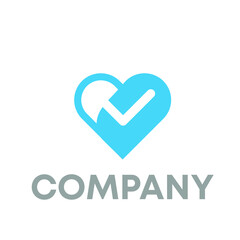 Heart Check Logo Design 