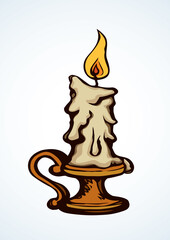 Candle. Vector drawing