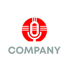 Fototapeta premium Microphone Logo Design 