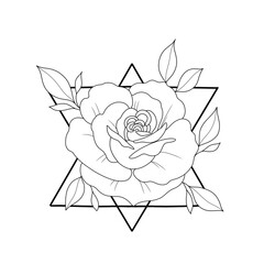 tattoo of color flower  design