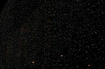 lights on black background