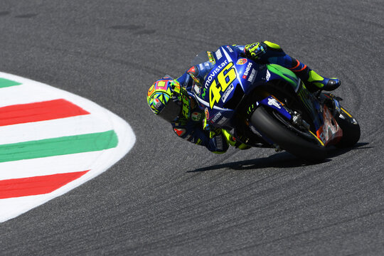 MUGELLO - ITALY, JUNE 2: Italian Yamaha rider Valentino Rossi at 2017 MotoGP GP of Italy on June 2, 2017