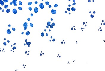 Light BLUE vector template with bubble shapes.