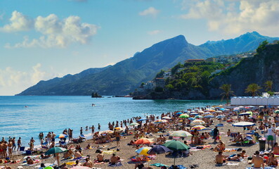 Beach in Salerno, Italy