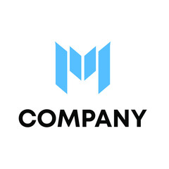 geometric letter M logo