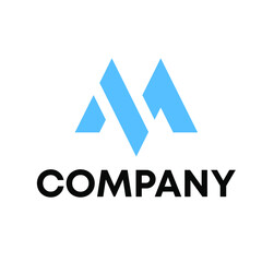 geometric letter M logo