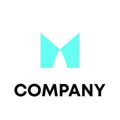 Fototapeta na wymiar geometric letter M logo