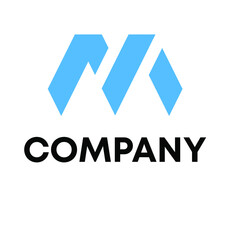 geometric letter M logo