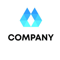 Obraz premium geometric letter M logo