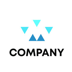 geometric letter M logo
