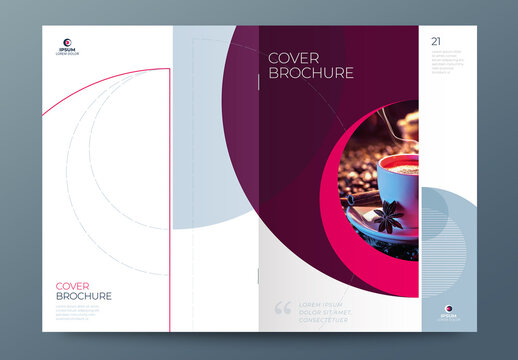 Business Report Cover Layout with Color Circle Elements