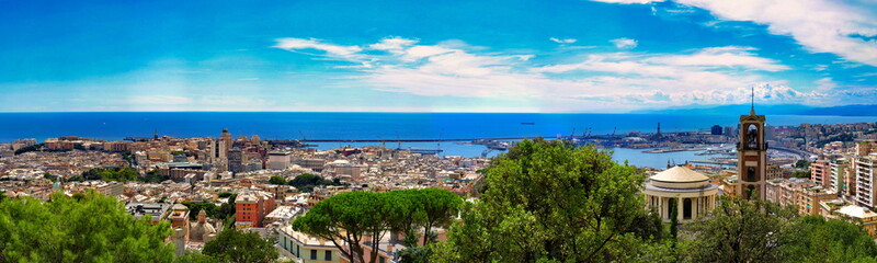 Panorama of Genova, Italy