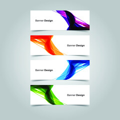 Naklejka premium Vector Abstract banner web template