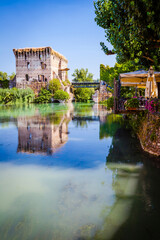Obraz premium Ponte Visconteo in Borghetto near Valeggio sul Mincio, Veneto, Italy