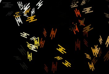 Dark Yellow, Orange vector backdrop with long lines.
