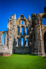 Ruins of the ancient Whitby Abbey, Yorkshire, United Kingdom