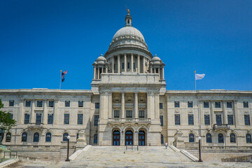Obraz premium Rhode Island State Capitol in Providence is one of the biggest in the US, while RI is the smallest state