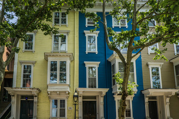 Benefit Street in Providence is lined up 18th en 19th century historical houses
